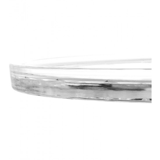 Prato Bolo 32cm 10,5cm Lys Com Pé Em Cristal Ecológico Wolff